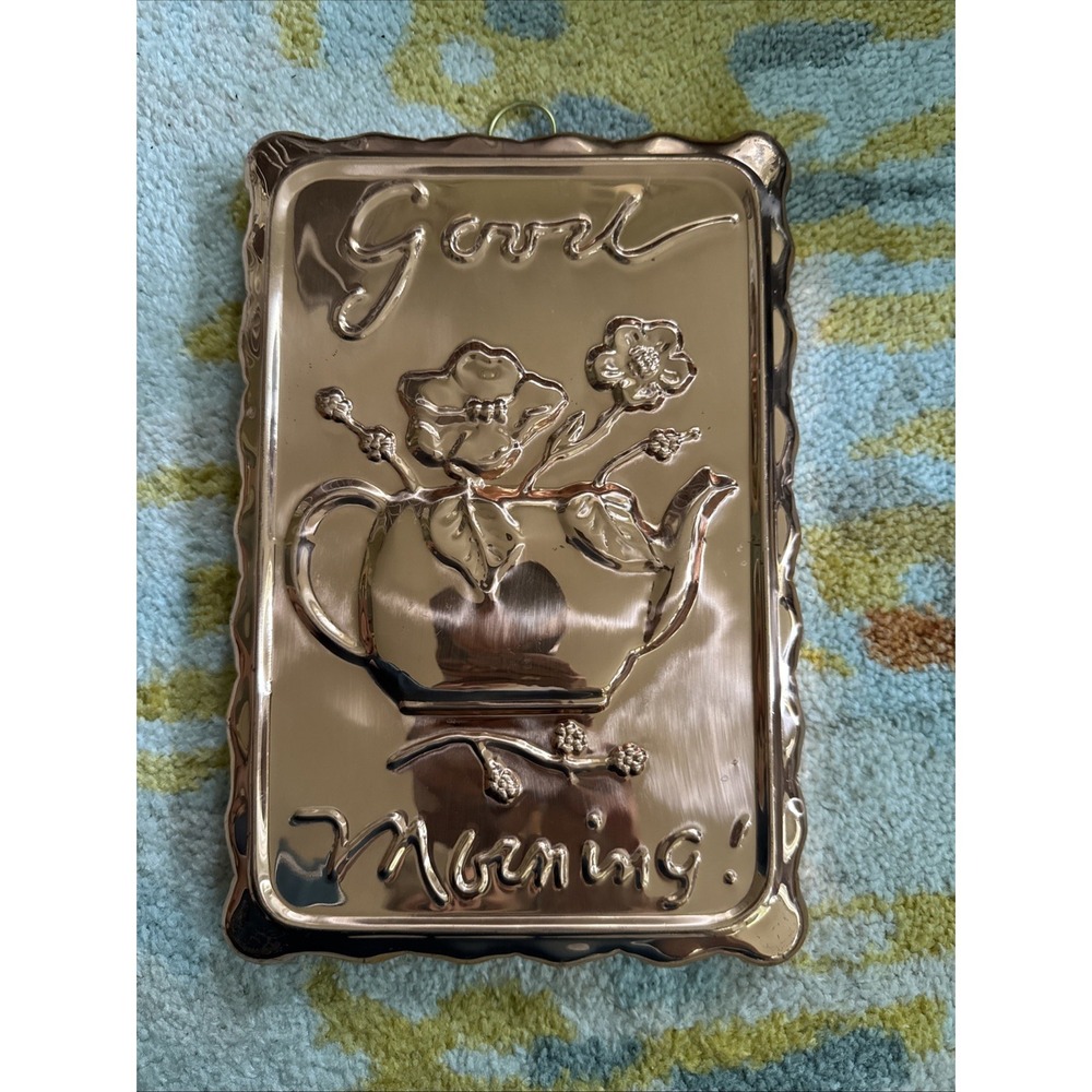 Copper Good Morning Wall Hang Kitchen Decor